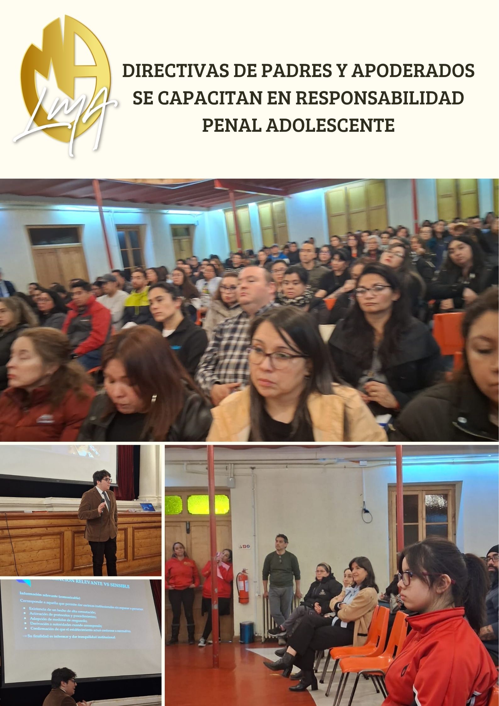 Directivas de Padres y Apoderados se Capacitan en Responsabilidad Penal Adolescente