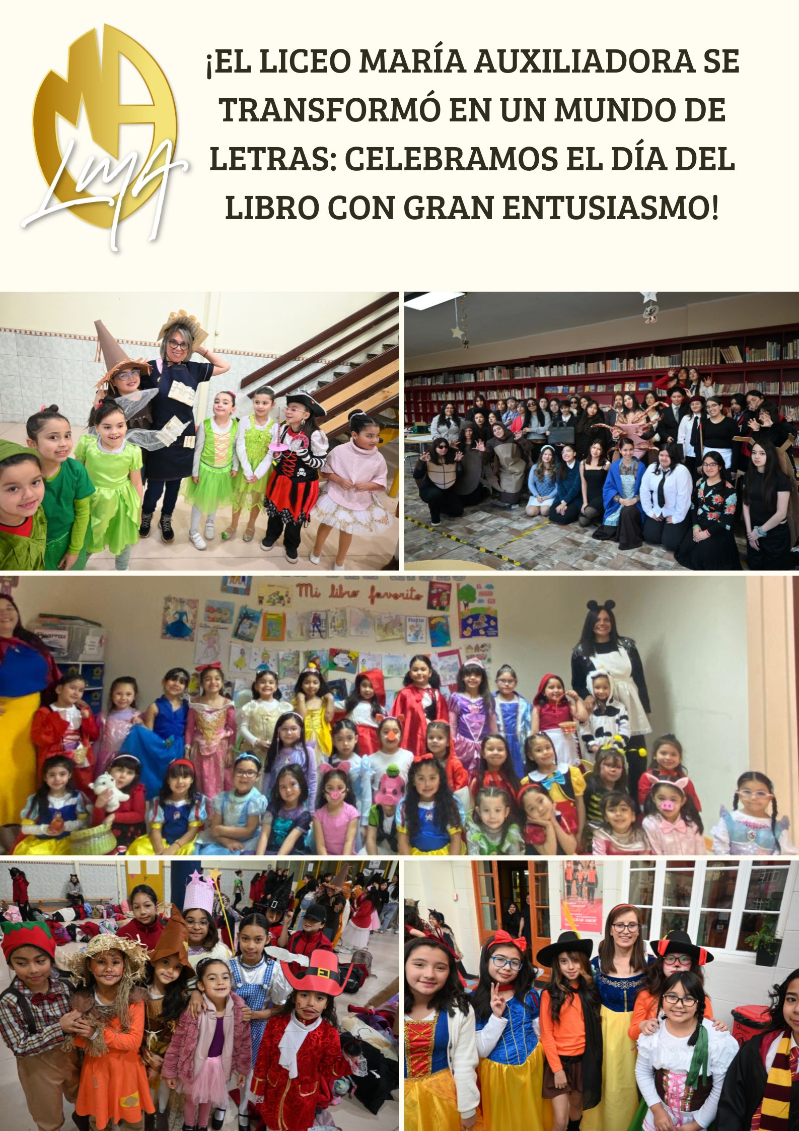¡El Liceo María Auxiliadora se transformó en un mundo de letras: Celebramos el Día del Libro con gran entusiasmo!