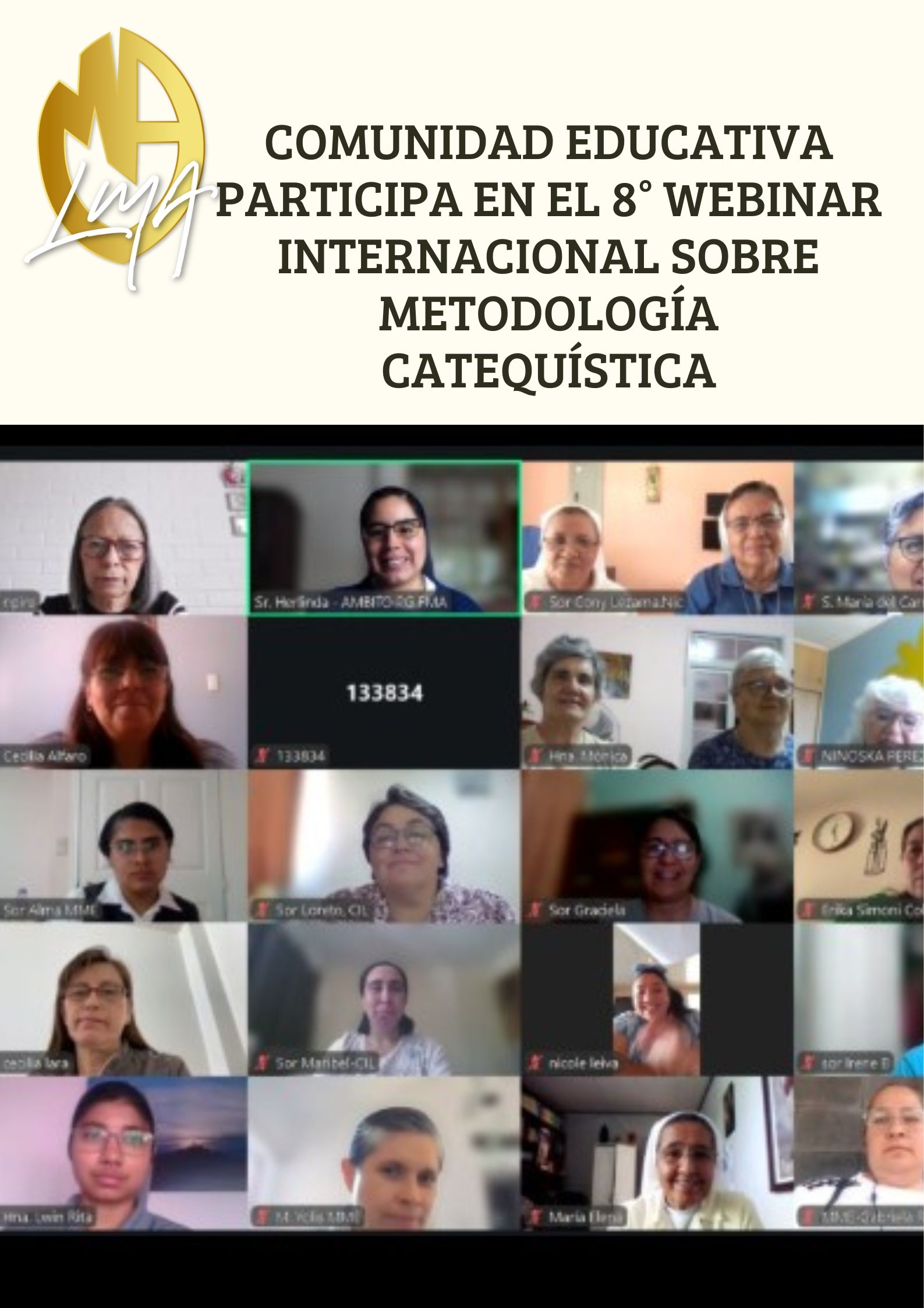 Comunidad Educativa participa en el 8° Webinar Internacional sobre Metodología Catequística